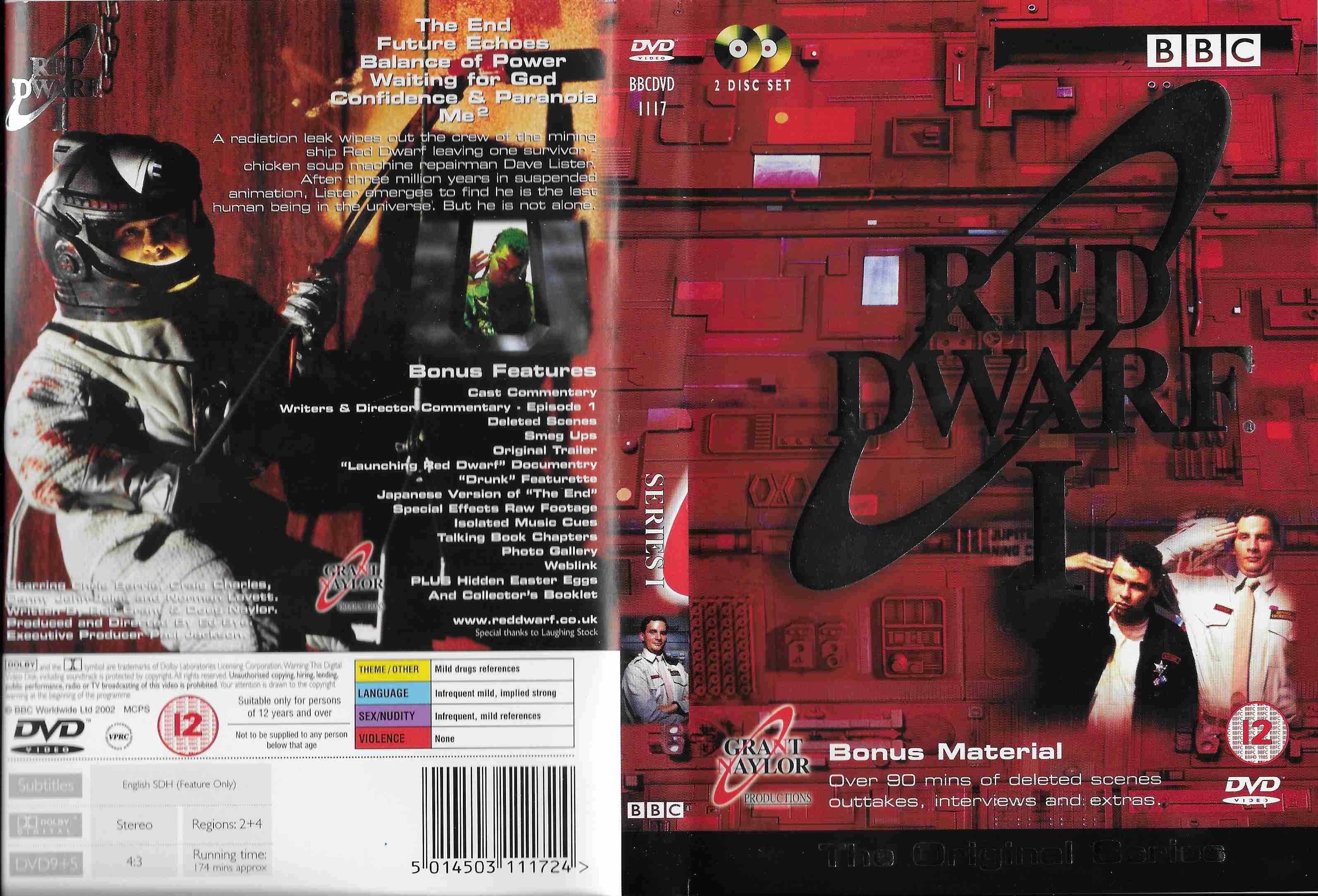 Picture of BBCDVD 1117 Red dwarf - Series I by artist Rob Grant / Doug Naylor from the BBC records and Tapes library